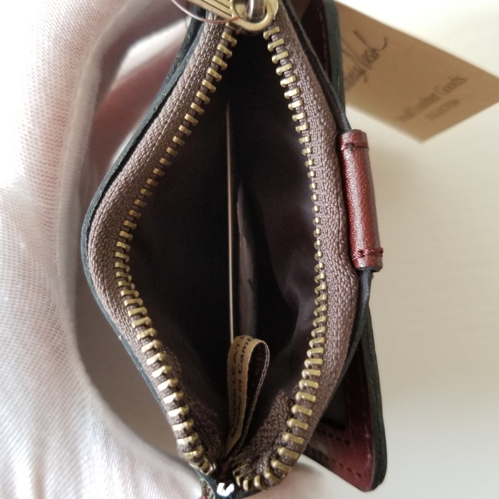 Patricia Nash Leather Cassis ID Wallet English Country NWT - Picture 5 of 5
